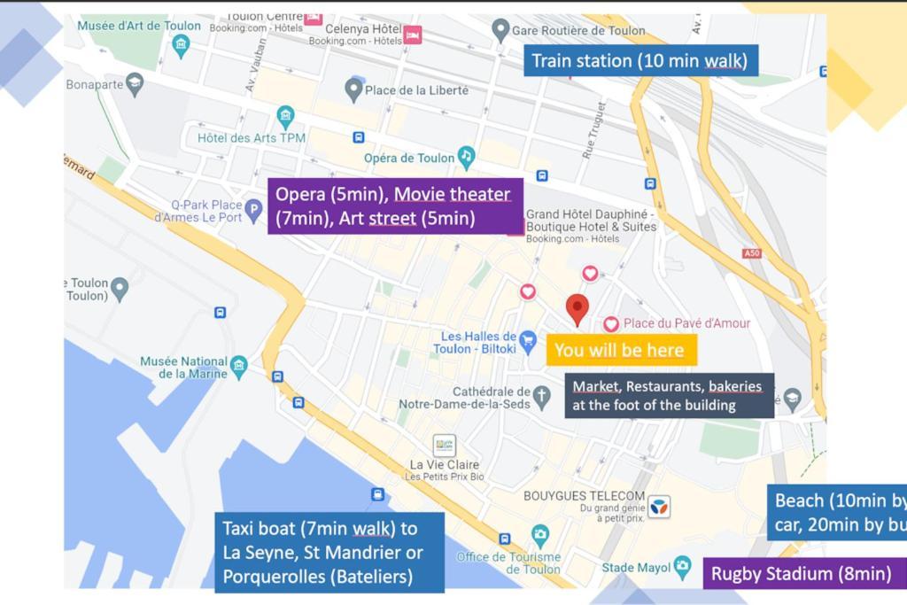 Spacious T2 Near The Halles And The Harbour تولون المظهر الخارجي الصورة